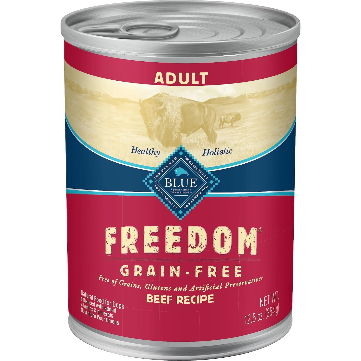 Blue Buffalo Freedom Adult Beef Recipe Grain-Free Canned Dog Food 1 Blue Buffalo Freedom Adult Beef Recipe Grain-Free Canned Dog Food