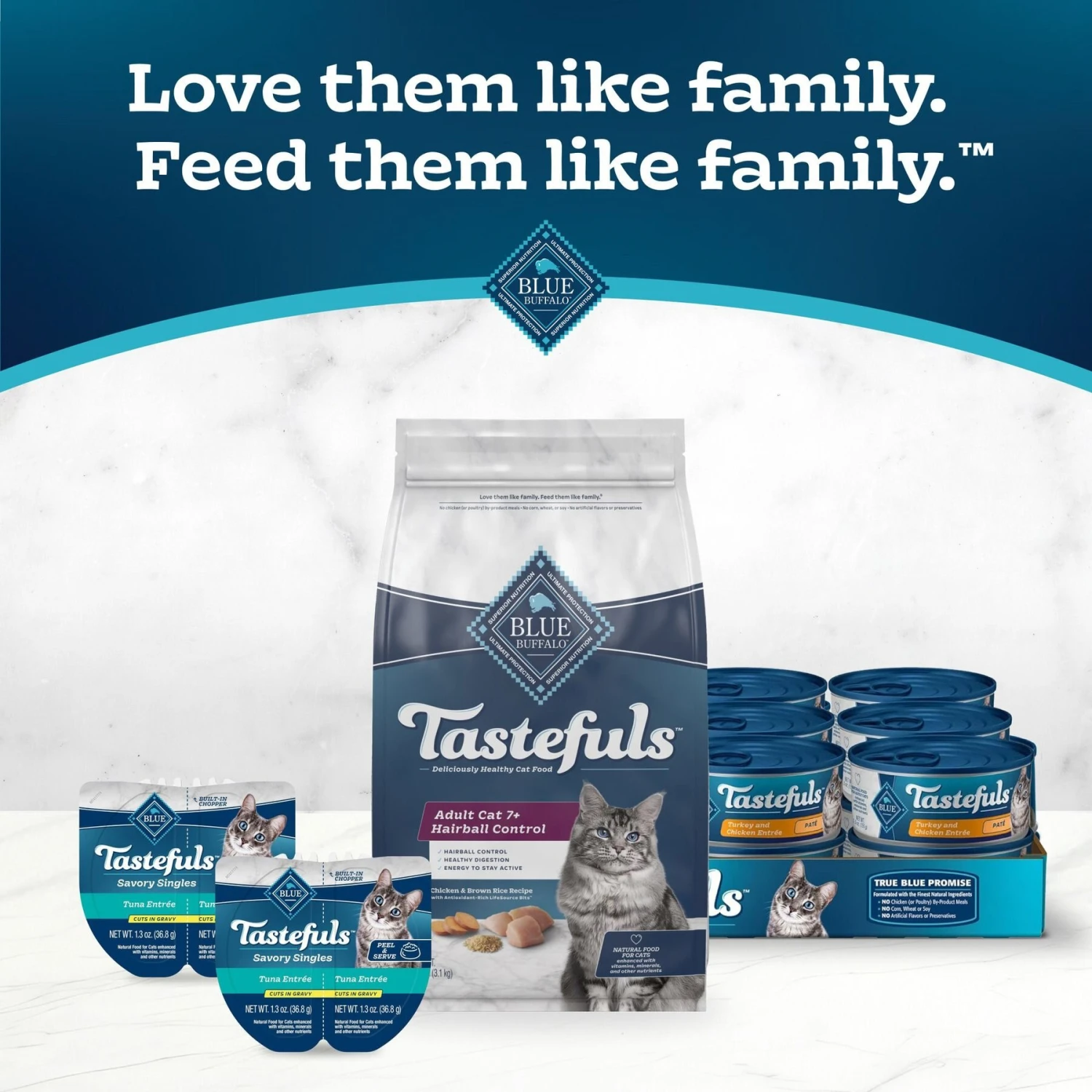 Blue Buffalo Tastefuls Hairball Control Natural Chicken & Brown Rice Recipe Adult 7+ Dry Cat Food 9 Blue Buffalo Tastefuls Hairball Control Natural Chicken & Brown Rice Recipe Adult 7+ Dry Cat Food - Image 9