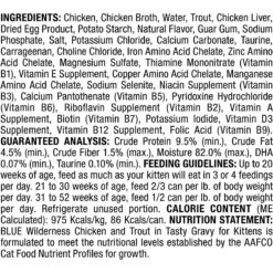 Blue Buffalo Wilderness Wild Delights Flaked Chicken & Trout In Tasty Gravy For Kittens Grain-Free Canned Cat Food 9 Blue Buffalo Wilderness Wild Delights Flaked Chicken & Trout In Tasty Gravy For Kittens Grain-Free Canned Cat Food -Blue Buffalo 84189 PT2. AC SS1800 V1646792241