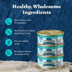 Blue Buffalo Wilderness Wild Delights Minced Chicken & Trout In Tasty Gravy Grain-Free Canned Cat Food -Blue Buffalo 84200 PT5. AC SS1800 V1646778387
