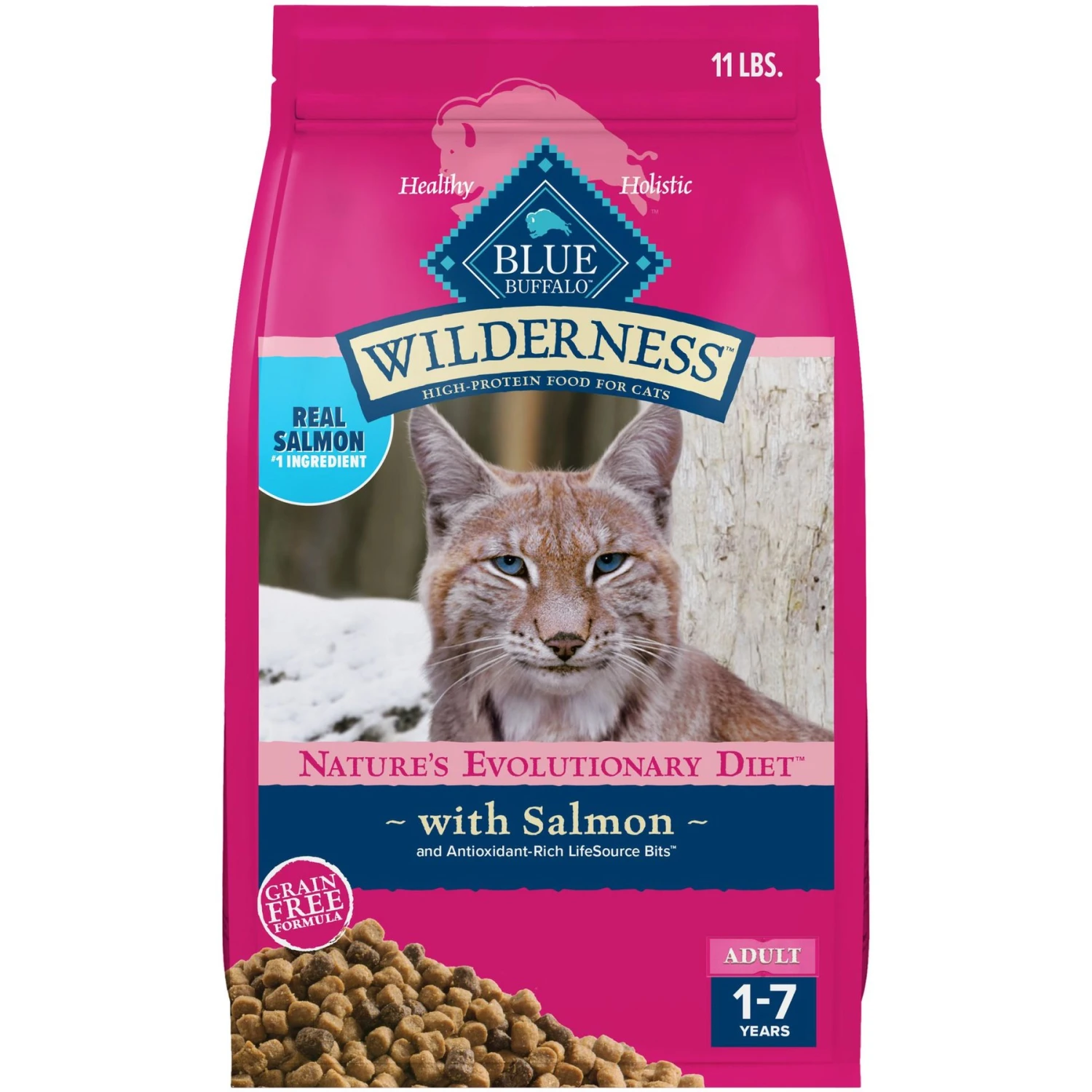 Blue Buffalo Wilderness Salmon Recipe Grain-Free Dry Cat Food 1 Blue Buffalo Wilderness Salmon Recipe Grain-Free Dry Cat Food