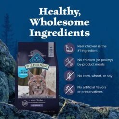 Blue Buffalo Wilderness High Protein Natural Grain-Free Chicken Mature Dry Cat Food -Blue Buffalo 84983 PT5. AC SS1800 V1570661039