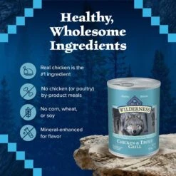 Blue Buffalo Wilderness Trout & Chicken Grill Grain-Free Canned Dog Food -Blue Buffalo 85004 PT5. AC SS1800 V1604361118