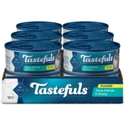 Blue Buffalo Tastefuls Natural Flaked Tuna Entree In Gravy Wet Cat Food, 5.5-oz Can, Case Of 12