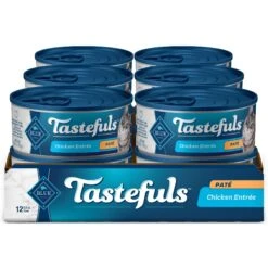 Blue Buffalo Tastefuls Natural Pate Chicken Entree Entreetree Wet Cat Food, 5.5-oz Can, Case Of 12