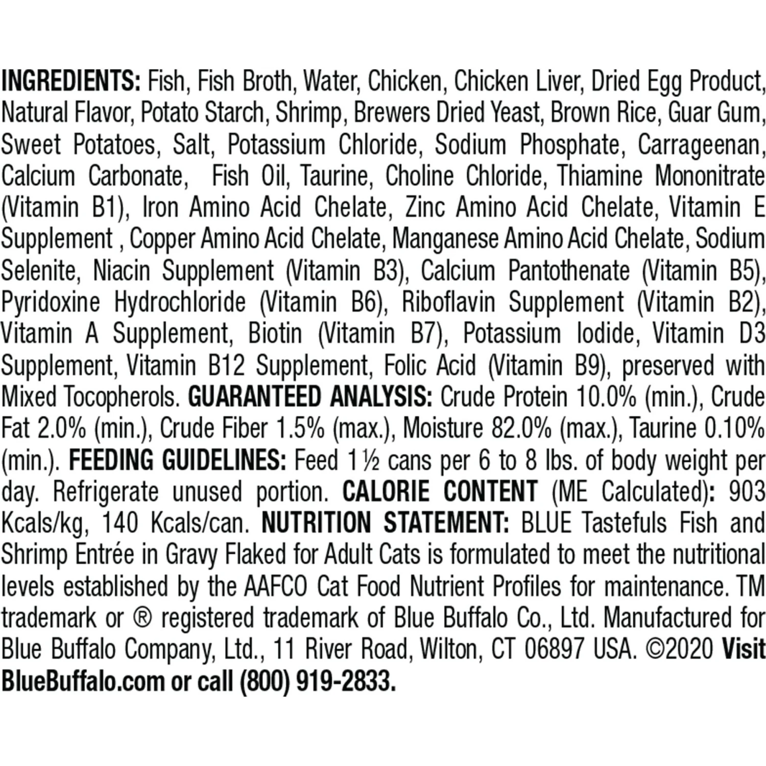 Blue Buffalo Tastefuls Natural Flaked Fish & Shrimp Entree In Gravy Wet Cat Food, 5.5-oz Can, Case Of 12 2 Blue Buffalo Tastefuls Natural Flaked Fish & Shrimp Entree In Gravy Wet Cat Food, 5.5-oz Can, Case Of 12 - Image 2