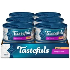 Blue Buffalo Tastefuls Natural Pate Beef Entree Wet Cat Food, 5.5-oz Can, Case Of 12
