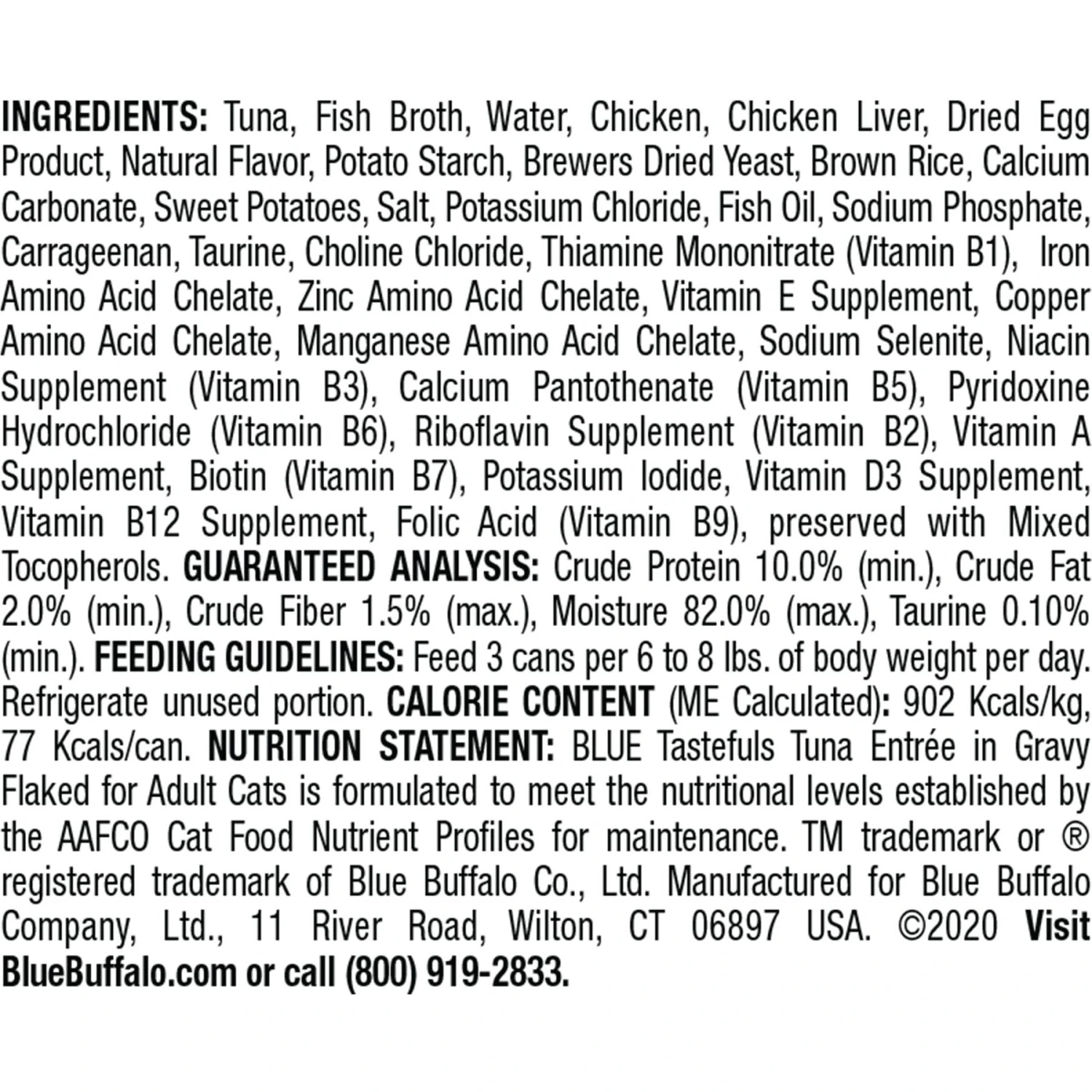 Blue Buffalo Tastefuls Natural Flaked Tuna Entree Wet Cat Food, 3-oz Can, Case Of 12 2 Blue Buffalo Tastefuls Natural Flaked Tuna Entree Wet Cat Food, 3-oz Can, Case Of 12 - Image 2