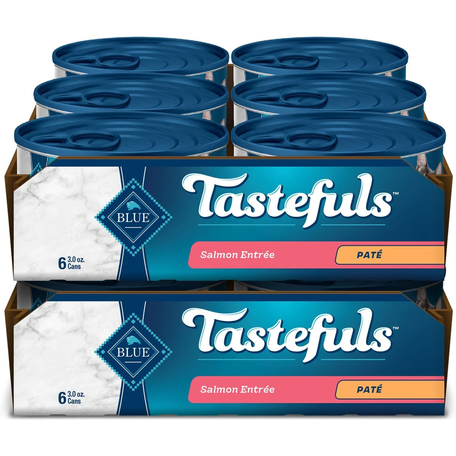 Blue Buffalo Tastefuls Natural Pate Salmon Entree Wet Cat Food, 3-oz Can, Case Of 12 1 Blue Buffalo Tastefuls Natural Pate Salmon Entree Wet Cat Food, 3-oz Can, Case Of 12