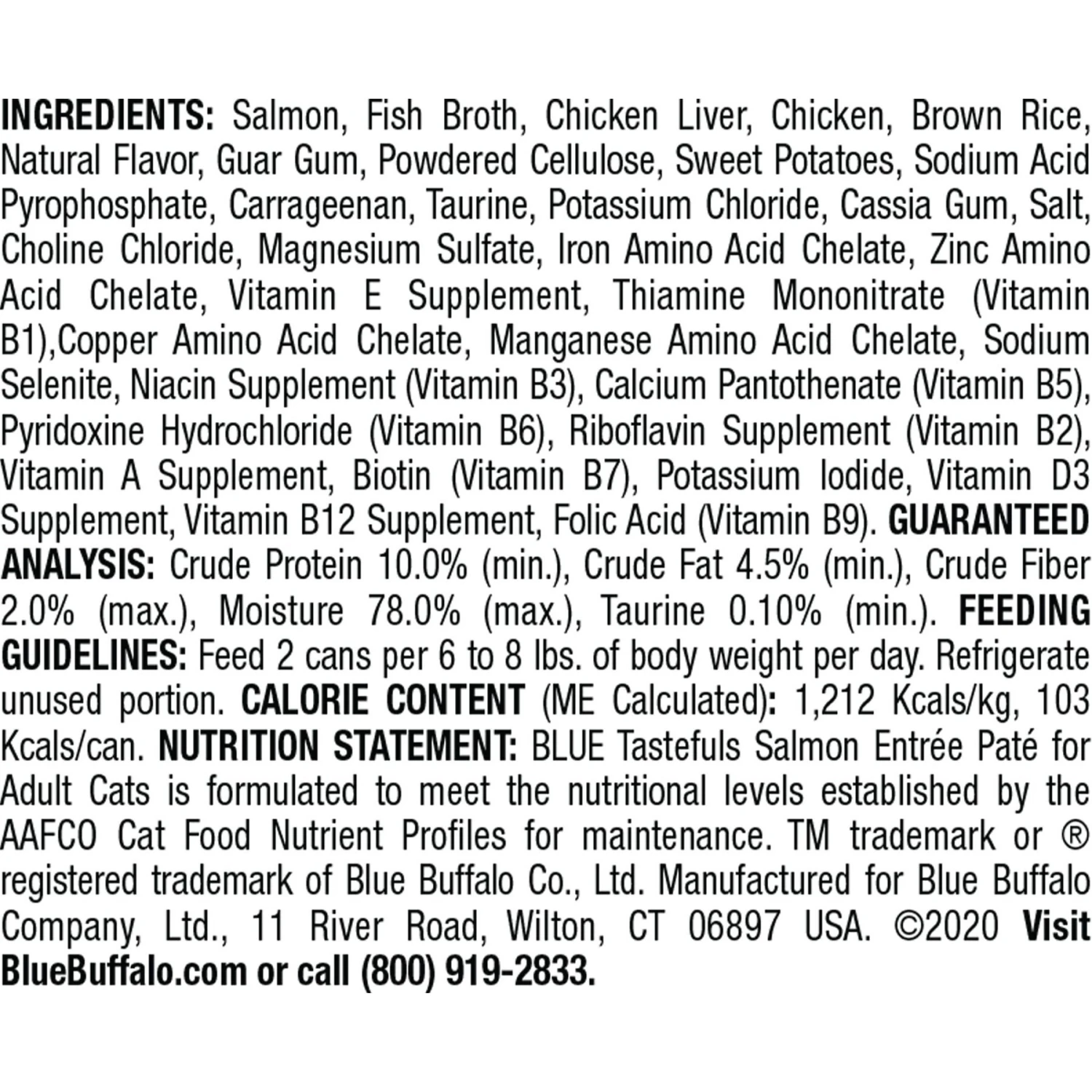 Blue Buffalo Tastefuls Natural Pate Salmon Entree Wet Cat Food, 3-oz Can, Case Of 12 2 Blue Buffalo Tastefuls Natural Pate Salmon Entree Wet Cat Food, 3-oz Can, Case Of 12 - Image 2
