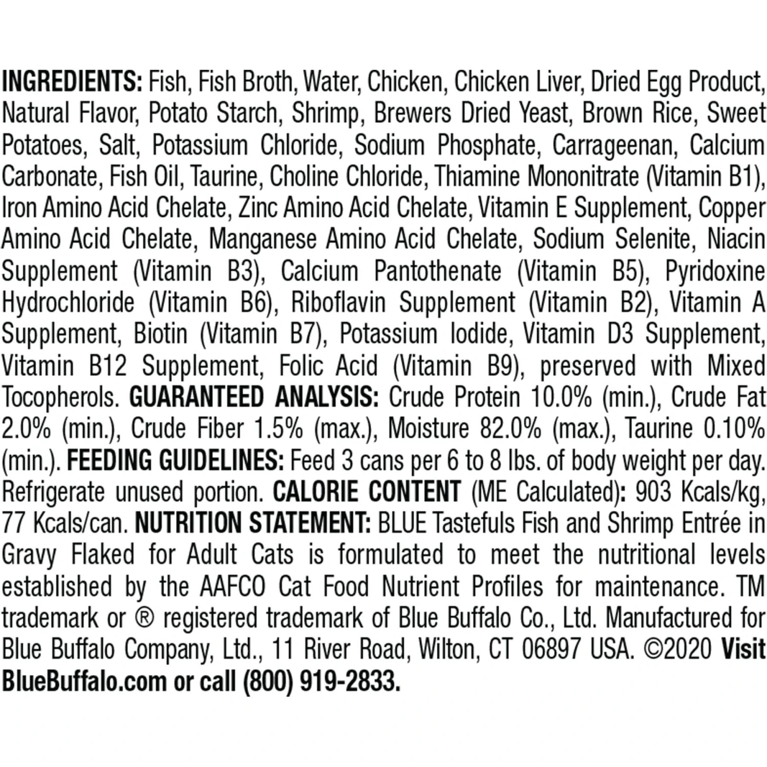 Blue Buffalo Tastefuls Natural Flaked Wet Fish & Shrimp Entree In Gravy Cat Food, 3-oz Can, Case Of 12 2 Blue Buffalo Tastefuls Natural Flaked Wet Fish & Shrimp Entree In Gravy Cat Food, 3-oz Can, Case Of 12 - Image 2