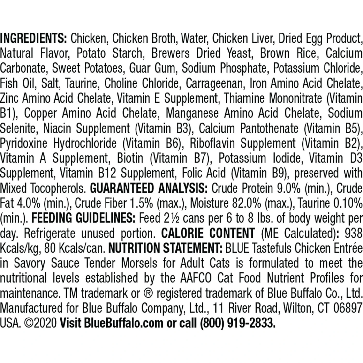 Blue Buffalo Tastefuls Natural Tender Morsels Chicken Entree Wet Cat Food, 3-oz Can, Case Of 12 2 Blue Buffalo Tastefuls Natural Tender Morsels Chicken Entree Wet Cat Food, 3-oz Can, Case Of 12 - Image 2