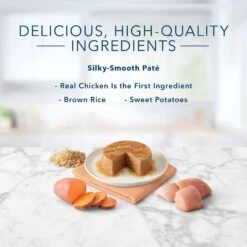 Blue Buffalo Tastefuls Natural Mature Pate Chicken Entree Wet Cat Food, 3-oz Can, Case Of 12 -Blue Buffalo 879454 PT4. AC SS1800 V1687357629