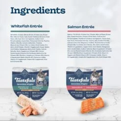Blue Buffalo Tastefuls Spoonless Singles Whitefish, Tuna & Salmon Entree Variety Pack Adult Pate Wet Cat Food, 2.6-oz Twin Pack, Case Of 12 -Blue Buffalo 954222 PT4. AC SS1800 V1695051900