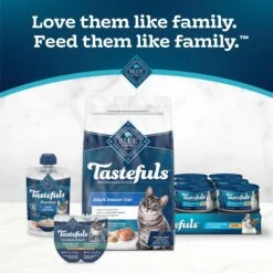 Blue Buffalo Tastefuls Spoonless Singles Whitefish, Tuna & Salmon Entree Variety Pack Adult Pate Wet Cat Food, 2.6-oz Twin Pack, Case Of 12 -Blue Buffalo 954222 PT8. AC SS1800 V1695051957