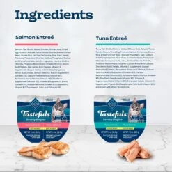 Blue Buffalo Tastefuls Savory Singles Salmon & Tuna Entree Variety Pack Adult Cuts In Gravy Wet Cat Food, 2.6-oz Twin Pack, Case Of 12 -Blue Buffalo 954238 PT4. AC SS1800 V1695052215