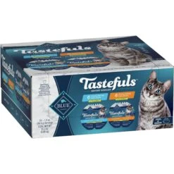 Blue Buffalo Tastefuls Savory Singles Chicken & Turkey Entree Variety Pack Cuts In Gravy Wet Cat Food, 2.6-oz Twin Pack, Case Of 12