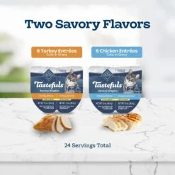 Blue Buffalo Tastefuls Savory Singles Chicken & Turkey Entree Variety Pack Cuts In Gravy Wet Cat Food, 2.6-oz Twin Pack, Case Of 12 -Blue Buffalo 954254 PT3. AC SS1800 V1695051583