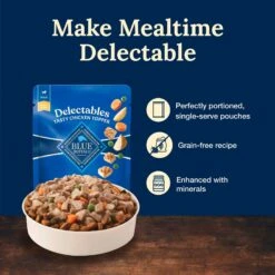 Blue Buffalo Delectables Chicken Dinner Natural Wet Dog Food 3-oz Pouch, Case Of 24 -Blue Buffalo 992806 PT3. AC SS1800 V1699023085