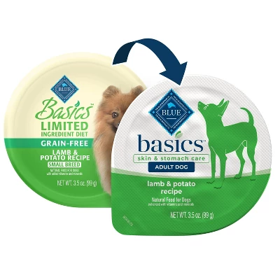 Blue Buffalo Basics Basics Skin & Stomach Care, Grain Free Natural Lamb & Potato Recipe Small Breed Wet Dog Food - 42oz/12ct 1 Blue Buffalo Basics Basics Skin & Stomach Care, Grain Free Natural Lamb & Potato Recipe Small Breed Wet Dog Food - 42oz/12ct