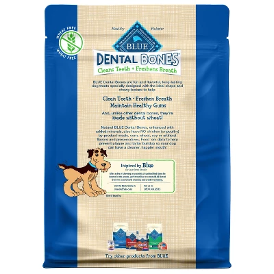 Blue Buffalo Dental Bones Mini Natural Chew Dog Treats - 12oz 1 Blue Buffalo Dental Bones Mini Natural Chew Dog Treats - 12oz