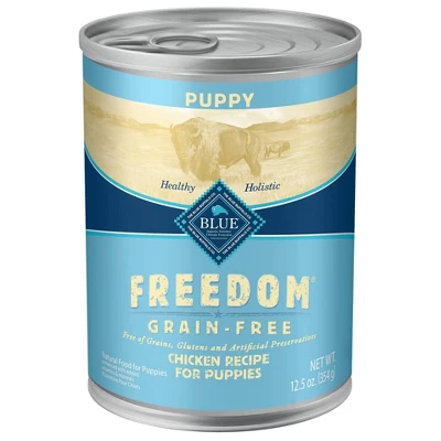 Blue Buffalo Freedom Grain Free Wet Dog Food Chicken Recipe Puppy - 12.5oz/12ct Pack 1 Blue Buffalo Freedom Grain Free Wet Dog Food Chicken Recipe Puppy - 12.5oz/12ct Pack