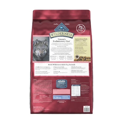 Blue Buffalo Wilderness Adult Dry Dog Food With Salmon Flavor - 28lbs 1 Blue Buffalo Wilderness Adult Dry Dog Food With Salmon Flavor - 28lbs