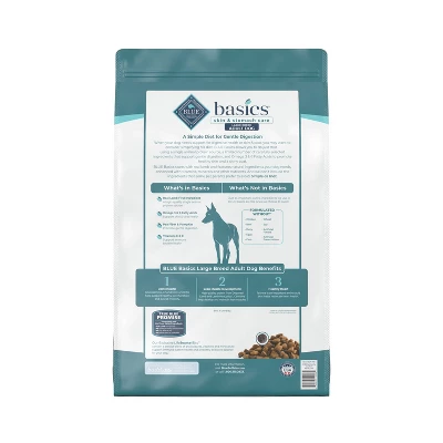 Blue Buffalo Basics Skin & Stomach Care, Grain Free Natural Lamb & Potato Recipe Large Breed Dry Dog Food - 22lbs 2 Blue Buffalo Basics Skin & Stomach Care, Grain Free Natural Lamb & Potato Recipe Large Breed Dry Dog Food - 22lbs - Image 2