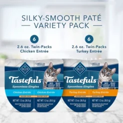 Blue Buffalo Tasteful Spoonless Singles Chicken And Turkey Entree Pate Wet Cat Food Variety Pack - 31.2oz/12ct 13 Blue Buffalo Tasteful Spoonless Singles Chicken And Turkey Entree Pate Wet Cat Food Variety Pack - 31.2oz/12ct -Blue Buffalo GUEST 6280e4de 12a3 4d98 8fa9 98f39d190ea2