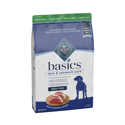 Blue Buffalo Basics Skin & Stomach Care Grain Free Natural Duck & Potato Adult Dry Dog Food - 22lbs 5 Blue Buffalo Basics Skin & Stomach Care Grain Free Natural Duck & Potato Adult Dry Dog Food - 22lbs - Image 5