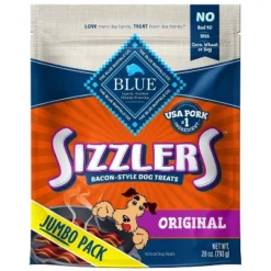 Blue Buffalo Sizzlers Natural Bacon-Style Soft-Moist Dog Treats Original Pork -Blue Buffalo GUEST 6d8f7036 aa19 465d acd4 036cc4e3c7ce