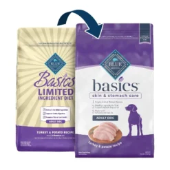 Blue Buffalo Basics Skin & Stomach Care Natural Adult Dry Dog Food With Turkey & Potato - 24lbs