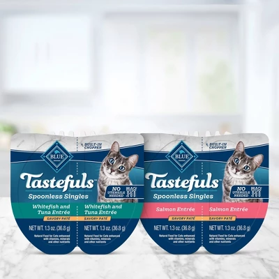 Blue Buffalo Tasteful Spoonless Singles White Fish & Tuna And Salmon Entree Wet Cat Food Pate Variety Pack - 12ct/31.2oz 4 Blue Buffalo Tasteful Spoonless Singles White Fish & Tuna And Salmon Entree Wet Cat Food Pate Variety Pack - 12ct/31.2oz - Image 4