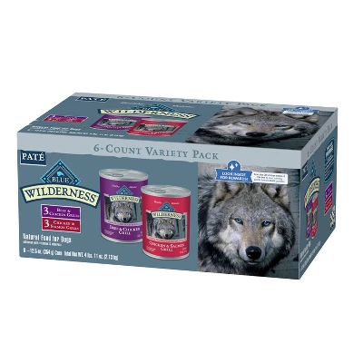 Blue Buffalo Wild Beef, Chicken And Salmon Grill Variety Pack Dry Dog Food - 12.5oz/6ct 2 Blue Buffalo Wild Beef, Chicken And Salmon Grill Variety Pack Dry Dog Food - 12.5oz/6ct - Image 2