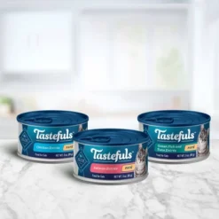 Blue Buffalo Tastefuls Natural Pate Wet Cat Food Variety Pack With Salmon, Chicken, Ocean Fish & Tuna Entrées - 3oz/12ct -Blue Buffalo GUEST 9a4b792d 89d5 4b3a 9449 806d3f0443cb
