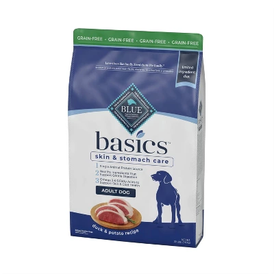 Blue Buffalo Basics Skin & Stomach Care Grain Free Natural Duck & Potato Adult Dry Dog Food - 22lbs 7 Blue Buffalo Basics Skin & Stomach Care Grain Free Natural Duck & Potato Adult Dry Dog Food - 22lbs - Image 7