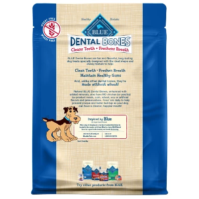 Blue Buffalo Dental Bones Regular Natural Chew Dog Treats 1 Blue Buffalo Dental Bones Regular Natural Chew Dog Treats