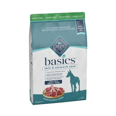 Blue Buffalo Basics Skin & Stomach Care, Grain Free Natural Lamb & Potato Recipe Large Breed Dry Dog Food - 22lbs 5 Blue Buffalo Basics Skin & Stomach Care, Grain Free Natural Lamb & Potato Recipe Large Breed Dry Dog Food - 22lbs - Image 5