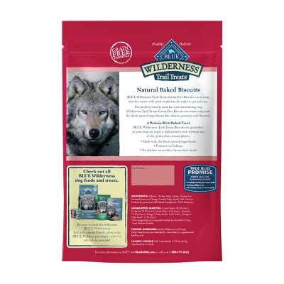 Blue Buffalo Wilderness Trail Treats High Protein Grain-Free Crunchy Dog Treats Biscuits Salmon Recipe 1 Blue Buffalo Wilderness Trail Treats High Protein Grain-Free Crunchy Dog Treats Biscuits Salmon Recipe