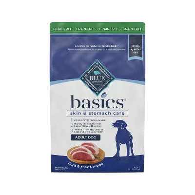 Blue Buffalo Basics Skin & Stomach Care Grain Free Natural Duck & Potato Adult Dry Dog Food - 22lbs 6 Blue Buffalo Basics Skin & Stomach Care Grain Free Natural Duck & Potato Adult Dry Dog Food - 22lbs - Image 6