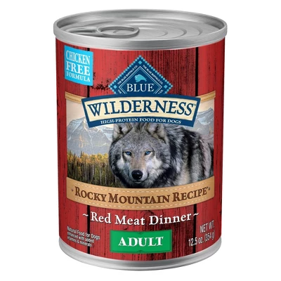 12ct Blue Buffalo Wilderness Grain Free Wet Dog Food Rocky Mountain Recipe Red Meat Beef Flavor Dinner - 12.5oz/12ct Pack 2 12ct Blue Buffalo Wilderness Grain Free Wet Dog Food Rocky Mountain Recipe Red Meat Beef Flavor Dinner - 12.5oz/12ct Pack - Image 2