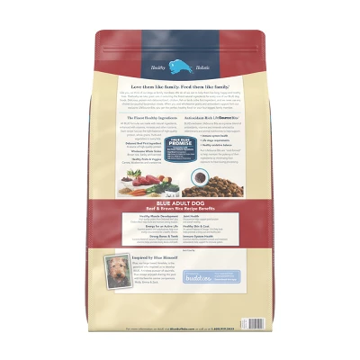 Blue Buffalo Adult Dry Dog Food With Beef Flavor - 24lbs 1 Blue Buffalo Adult Dry Dog Food With Beef Flavor - 24lbs