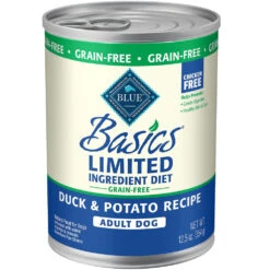 Blue Buffalo Basics Limited Ingredient Grain-Free Duck & Potato Adult Canned Dog Food (12.5oz X12)