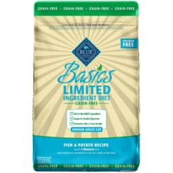 Blue Buffalo Basics Limited Ingredient Grain-Free Formula Fish & Potato Indoor Adult Dry Cat Food (11 Lb)