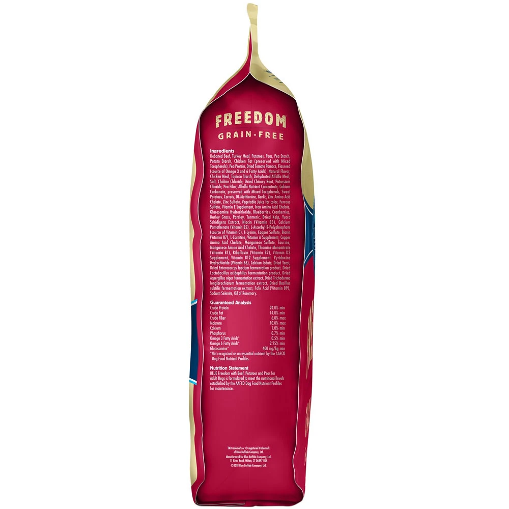 Blue Buffalo Freedom Adult Beef Recipe Grain-Free Dry Dog Food (24 Lb) 7 Blue Buffalo Freedom Adult Beef Recipe Grain-Free Dry Dog Food (24 Lb) - Image 7