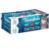 Blue Buffalo Tastefuls Tuna, Chicken, Fish & Shrimp Entrees Variety Pack Flaked Wet Cat Food, 3-oz, Case Of 24