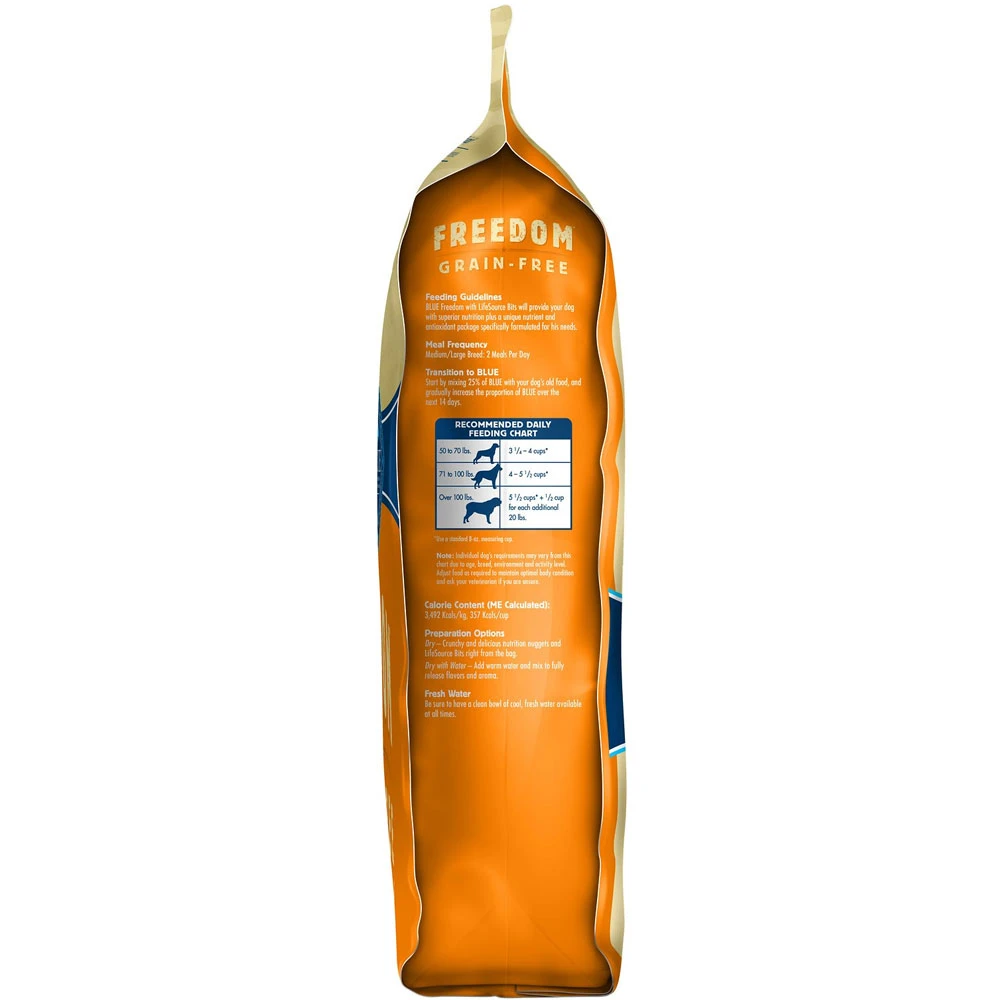 Blue Buffalo Freedom Large Breed Adult Chicken Recipe Grain-Free Dry Dog Food (24 Lb) 8 Blue Buffalo Freedom Large Breed Adult Chicken Recipe Grain-Free Dry Dog Food (24 Lb) - Image 8