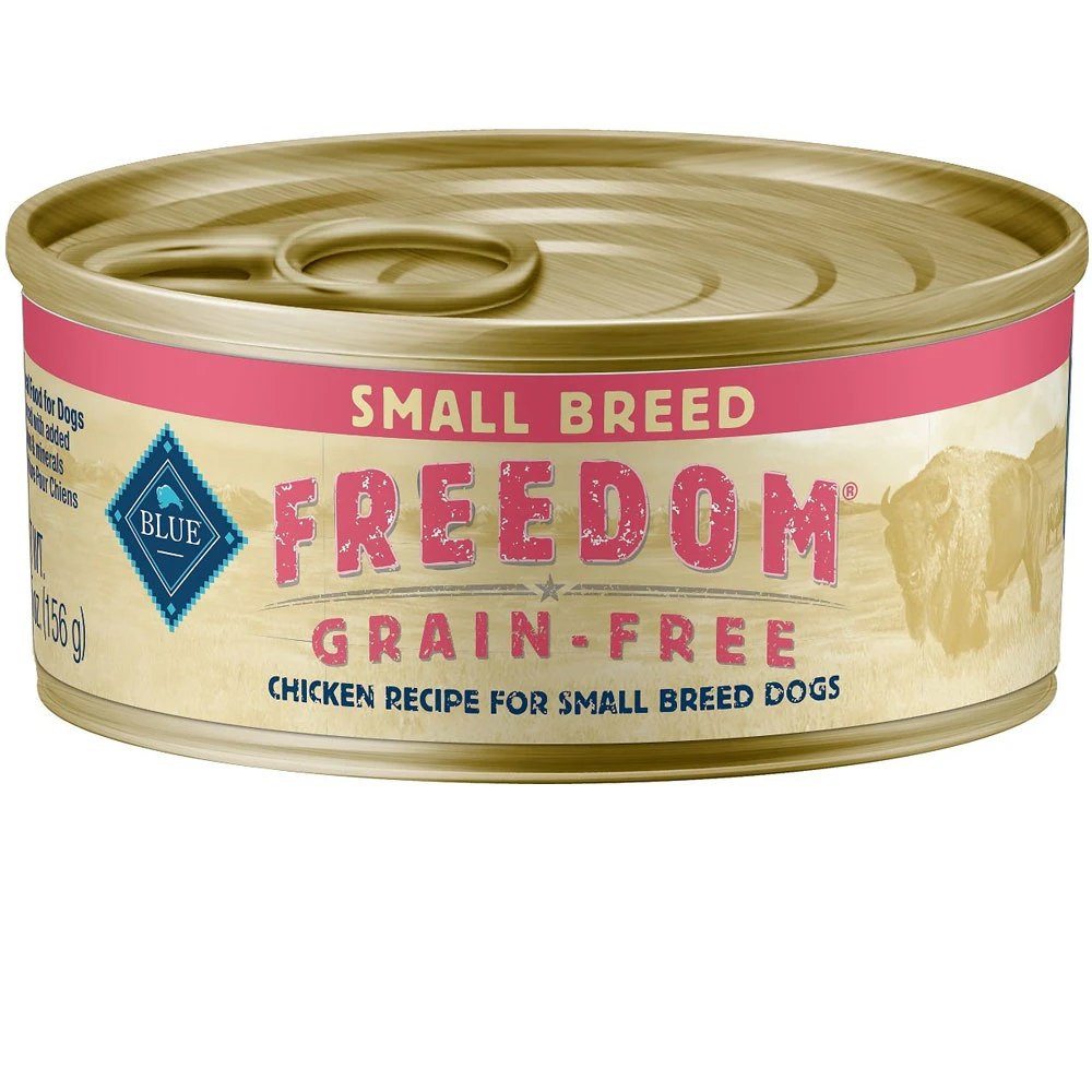 Blue Buffalo Freedom Small Breed Adult Chicken Recipe Grain-Free Canned Dog Food (5.5 Oz X 24) 1 Blue Buffalo Freedom Small Breed Adult Chicken Recipe Grain-Free Canned Dog Food (5.5 Oz X 24)
