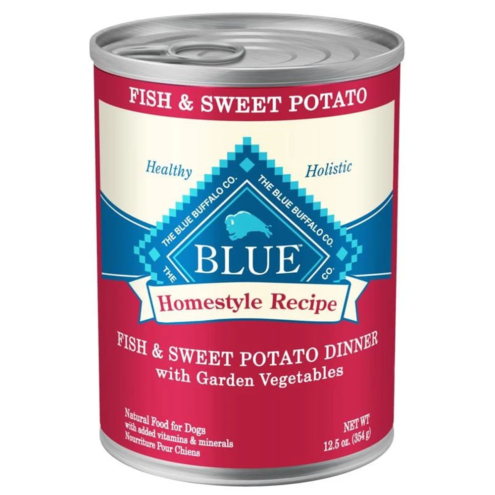 Blue Buffalo Homestyle Recipe Fish & Sweet Potato With Garden Vegetables & Brown Rice Canned Dog Food (12.5oz X 12) 1 Blue Buffalo Homestyle Recipe Fish & Sweet Potato With Garden Vegetables & Brown Rice Canned Dog Food (12.5oz X 12)