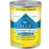 Blue Buffalo Homestyle Recipe Healthy Weight Chicken Dinner With Garden Vegetables & Brown Rice Canned Dog Food (12.5oz X 12)